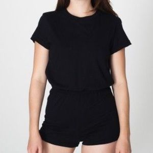 American Apparel T-shirt Romper (Black Jersey)